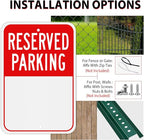 Blank Reserved Parking Sign (2-Pack), 18x12 Inches Rust Free Reflective Aluminum Write-On Sign, Fade Resistant, UV Protected, Waterproof, Easy to Install