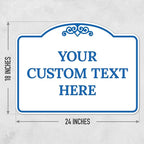 Custom Decorative Sign, Personalized Metal Sign for Business, Driveway, Home, Airbnb, Office Door Plaque, Blue Light Sign, 18x24 Inches, ACM, Fade Resistant, Made in USA by Sigo Signs