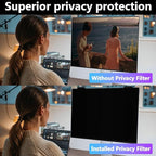 JEEETINTX Magnetic 32 inch Computer Privacy Screen Filter for 16:9 Widescreen Monitor Desktop PC, Hanging Removable Anti Glare Blue Light Eye Protection Privacy Shield, 32in Anti Spy Screen Protector