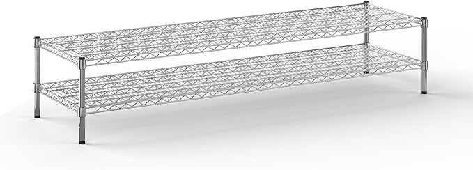 Regal Altair 21" Deep x 72" Wide x 14" Height Wire Shelving Kit | 2-Tier | NSF Commercial Storage Rack Unit