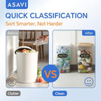 ASAVI Trash & Recycle Stickers – 2-Pack Self-Adhesive Vinyl Labels, Waterproof & Durable (Black Gold, Medium 6.3 x 2.7 inches)