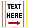 Custom Arrow,Custom Directional Sign, Right Arrow, 7x10 Inches, Rust Free .040 Aluminum, Fade Resistant, Made in USA by My Sign Center