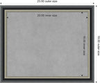 Amanti Art Black Framed Magnetic Board 19x23 Small Vision Board for use with Magnets, 100% Metal Sheet to Display Items as Office Decor or for Home Organization in mudroom, Kitchen or Kids Room