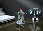 CYXStar Roman Praetorian Prefect Warrior Knight Pen Holder Desk Ornament Resin Praetorian Guard Mobile Phone Stand Desk Accessories and Organizer for Office with a Letter Opener (Silver)