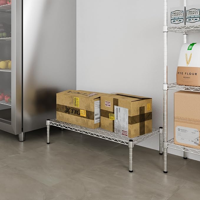 Regal Altair 18" Deep x 36" Wide x 8" Height 1-Tier Wire Shelving Kit | NSF Commercial Storage Rack Unit