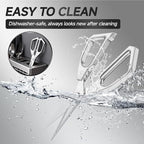 2-Pack Heavy Duty Stainless Steel Kitchen Scissors for Meat, Poultry, Chicken Bones and Turkey - Dishwasher Safe Sharp Japanese Cooking Shears, Food Scissors