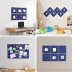 Baysola Large Cork Boards for Walls – 36" x 24" Self Adhesive Felt Wall Tiles, Ideal for Office Black Bulletin Board, Easy to Install Pin Board Photo Board