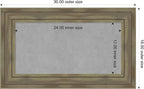 Amanti Art Grey Framed Magnetic Board 18x30 Small Vision Board for use with Magnets, 100% Metal Sheet to Display Items as Office Decor or for Home Organization in mudroom, Kitchen or Kids Room