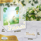 DIWNELEM Wedding Card Box with Lock&Light Large Letter Envelope Box Wedding Gift Card Box Money Box for Reception Baby Shower Birthday Party Graduation Decorations