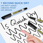 SFAIH 100 Black Permanent Markers Bulk -1s Quick Drying, Fine Point Markers for Writing, Labeling, School & Office, Warehouse, Business, Logistics, Waterproof Ink on Paper, Plastic, Metal, Cardboard