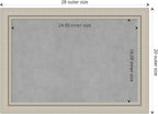 Amanti Art Silver Framed Magnetic Board 20x28 Medium Vision Board for use with Magnets, 100% Metal Sheet to Display Items as Office Decor or for Home Organization in mudroom, Kitchen or Kids Room