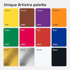 ARTISTRO 12 Regular Paint Pens for Glass Marking, Rock Painting, Ceramic, Wood, Fabric, Scrapbooking, DIY Craft Making, Coloring - Acrylic Paint Markers Medium Tip 3mm