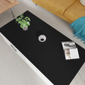 Zinkooat Leather Table Cover,1.8mm Thick,24x60 Inch Desk Cover,Large Desk Mat,Table Protector,Table Cover Protector,Desk Protector,Table Pad,(Black+Gray,24x60)