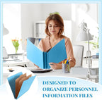 Skyygemm 36 Pcs Classification Folders Letter Size, 2 Divider Pressboard File Folders with 3. 5 Inch Expansion, 2 Prongs Fastener, Heavy Duty Office File Organizers for Teachers, Medical (Blue)