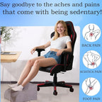OpyTikar Foot Rest for Under Desk at Work.Multifunctional 3-Tier Foot Stool,with Washable Footrest.for Under Desk,Office Chair Gaming Chair & Sofa,Leg Elevation Pillow,Supports Posture-Light Grey