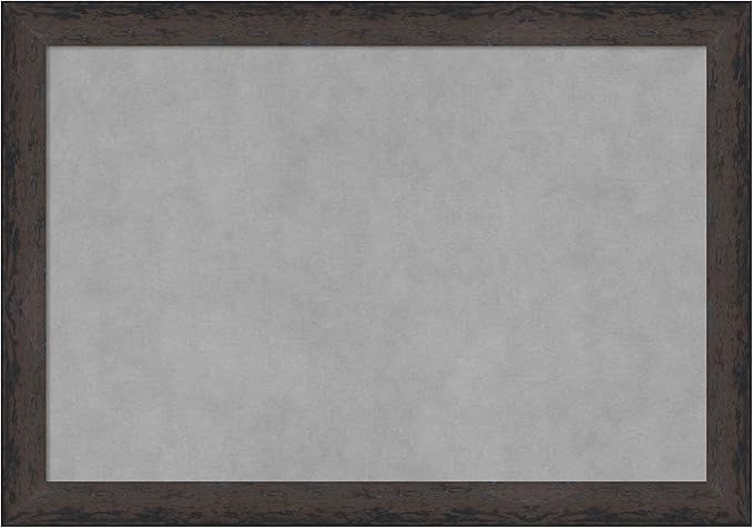 Amanti Art Black Framed Magnetic Board 19x27 Medium Vision Board for use with Magnets, 100% Metal Sheet to Display Items as Office Decor or for Home Organization in mudroom, Kitchen or Kids Room