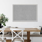 Amanti Art Silver Framed Magnetic Board 27x39 Large Vision Board for use with Magnets, 100% Metal Sheet to Display Items as Office Decor or for Home Organization in mudroom, Kitchen or Kids Room