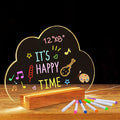 SetGame LED Note Board with 7 Colors Pen, Art Creative Light Up Dry Erase Board, Glowing Night Light Neon Message Bulletin Board Sign with Stand, LED Writing & Drawing Boards for Kids & Adults