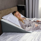 Kolbs Bed Wedge Pillow Chic Jacquard Cover for Sleeping and Acid Reflux, Heartburn 12" Height