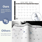 2026 Desk Calendar 22'' x 17'', Large Monthly Desktop Calendar, 18 Months Desk Pad (Jan. 2026 - Jun. 2027) for Home School Office Supplies (Black & White)