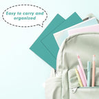 Two Pocket Folders, RAZCC 50 Pack 2 Pocket Folders Fit Letter Size Paper, Paper Folders with Pockets for School Office Business Home (Turquoise)