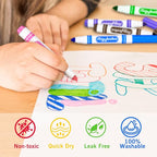 Aigybobo 192 Count Washable Markers Bulk, 12 Assorted Colors, Broad Line Conical Tip Coloring Marker for Kids, Markers Bulk Pack for Classroom, School Art Supplies & Back to School Supplies