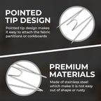 KuanStore 50Pcs Cubicle Hooks - Fabric Panel Wall Hooks with Clear Storage Box for Office, Home, School Decor & DIY Parties