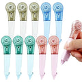 EQUNROY 10 Pcs Correction Tape for Instant Error Fixing, Easy-to-Use Pen-Style Applicator, 1/5 Inch x 236 Inches, Aesthetic Office & School Supplies