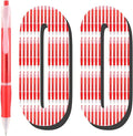 Aozora Retractable Pens Ballpoint Super Smooth Writing Pens Bulk 100 pack Medium Point 1.0mm No Bleed Click Pens with Soft Grip Red Ink