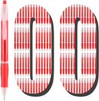 Aozora Retractable Pens Ballpoint Super Smooth Writing Pens Bulk 100 pack Medium Point 1.0mm No Bleed Click Pens with Soft Grip Red Ink