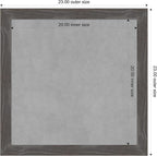 Amanti Art Grey Framed Magnetic Board 23x23 Medium Vision Board for use with Magnets, 100% Metal Sheet to Display Items as Office Decor or for Home Organization in mudroom, Kitchen or Kids Room