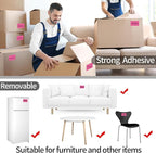 STARLIBOO Removable Colored Labels Stickers, 3X5 Inch Removable Large Label Stickers for Moving Boxes and Storage Bins- Waterproof- Tear Resistant (Rose Pink)