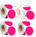 2 Inch Color Coding Round Labels (2000Pcs, 4 Rolls) - Round Color Dot Stickers for Inventory, Pantry, Warehouse Organization - Fluorescent Pink Circle Dot Labels