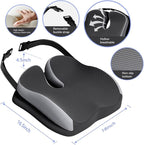 Seat Cushions for Office Chairs Wheelchair Cushion for Long Sitting Back Pain，Memory Foam Seat Car Computer Desk Chair Cushion，Coccyx Cushion for Tailbone Pain Relief Cushion Office Chair Butt Pillow