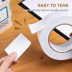 GUOKOFF Double Sided Tape 2 Inch x 40 Yards, Strong Adhesive Double Sided Sticky Tape, Two Sided Tapes, Multipurpose Tape for Arts, DIY, Crafts, Scrapbooking