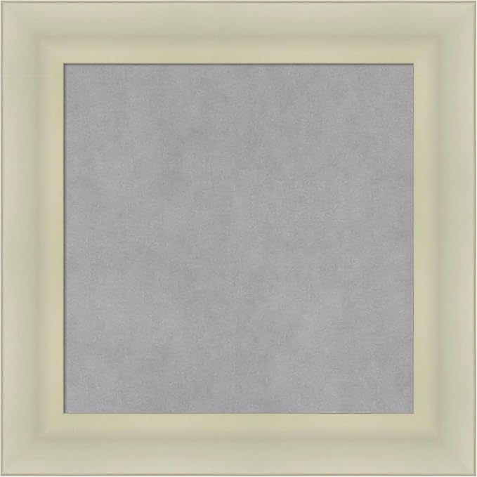 Amanti Art Silver Framed Magnetic Board 21x21 Small Vision Board for use with Magnets, 100% Metal Sheet to Display Items as Office Decor or for Home Organization in mudroom, Kitchen or Kids Room