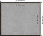 Amanti Art Black Framed Magnetic Board 21x25 Medium Vision Board for use with Magnets, 100% Metal Sheet to Display Items as Office Decor or for Home Organization in mudroom, Kitchen or Kids Room