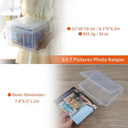 Find Scrapblooms 5×7 Photo Storage Box,Plastic photo keeper With 6 inner 5×7inch photo cases,Card Organzier Craft Storage box for pictures,stamps,seeds (Clear)