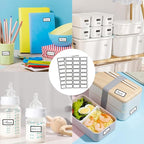 STARLIBOO Removable Labels, Blank Freezer Labels for Food Containers, 1x2 Inch Freezer Stickers/Waterproof Labels/ (Black Border, 360 Labels)