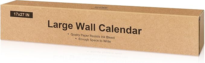 SUNEE Wall Calendar 2026 Extra Large 17"x27", 21 Month from October 2025 to June 2027, Vertical Large Monthly Calendar 2026-2027 for Wall, White
