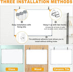 H-Qprobd Magnetic Whiteboard 24" x 18" Dry Erase White Board for Wall, Hanging Mounted Whiteboard with Aluminum Marker Tray