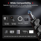 SMALLRIG 74.8"/ 6.23 ft Adjustable Light Stand Photography, Max Load 8.8 lb, Compact Lighting Tripod Stand for Softbox, Flashlights, Ring Light, LED Video Lights, COB Light, Folded Size 16.5" - 5475