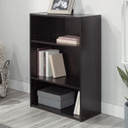 Sauder Beginnings 3-Shelf Bookcase, Bookshelf with Adjustable Storage Shelves, in Med Wood Finish