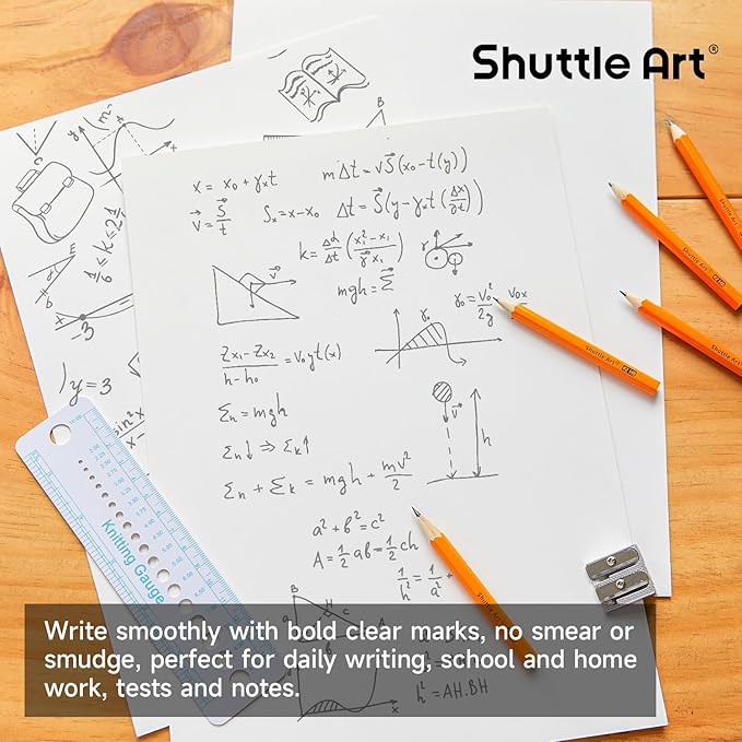 Shuttle Art 900 Pack #2 HB Golf Pencils, Wood-cased 3.5” Mini Pencils Bulk, Pre-sharpened Small Pencil for Kids Teachers Writing Marking Sketching, Classroom Essentials, Back to School Supplies