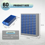 Exerock 60 Drawer Tool Storage Cabinet with ABS Drawers, Bolt and Nut Organizer Parts Box, Hardware Shelving Unit for Garage and Workshop