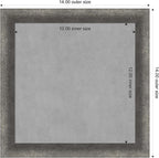 Amanti Art Grey Framed Magnetic Board 14x14 X-Small Vision Board for use with Magnets, 100% Metal Sheet to Display Items as Office Decor or for Home Organization in mudroom, Kitchen or Kids Room
