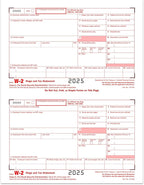 W2 Forms 2025, 6 Part Tax Forms, 25 Employee Kit of Laser Forms Designed for QuickBooks and Accounting Software, 25 Self Seal Envelopes Included