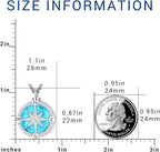 Compass Necklace for Women Men 925 Sterling Silver Pendant Urn Necklaces for Ashes Picture Locket Necklace Anchor Necklace Viking Necklace Crystals CZ Moonstone Abalone Shell Turquoise Compass Jewelry