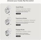 Loop Switch 2 Adjustable Ear Plugs – 3 Noise Relief Modes for Ultimate Control | Flexible Noise Reduction Earplugs for Focus, Travel, Socializing, Festivals & More | 20-26 dB (SNR) Noise Reduction