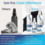 Purity Eyeglass Lens Cleaner Kit - 2 x 8oz and 1 x 2oz Lens Cleaner Spray Bottle + 2 Microfiber Cleaning Cloths - Safe for All Lenses (AR Coated Included), Eyeglasses and Screens - Clear